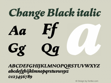 Change Black italic Version 3.000;FEAKit 1.0图片样张