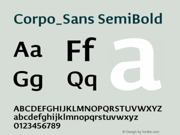 Corpo_Sans-SemiBold Version 1.000;PS 001.000;hotconv 1.0.88;makeotf.lib2.5.64775图片样张