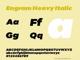 Engram Heavy Italic Version 1.000;hotconv 1.0.109;makeotfexe 2.5.65596图片样张