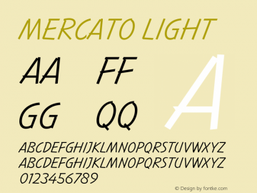 Mercato Light Version 1.000图片样张