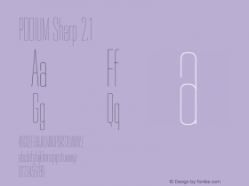 PODIUM Sharp 2.1 Version 1.000;PS 001.000;hotconv 1.0.88;makeotf.lib2.5.64775图片样张