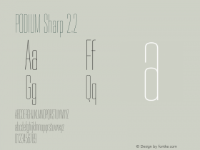 PODIUM Sharp 2.2 Version 1.000;PS 001.000;hotconv 1.0.88;makeotf.lib2.5.64775图片样张