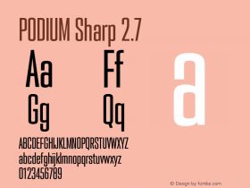 PODIUM Sharp 2.7 Version 1.000;PS 001.000;hotconv 1.0.88;makeotf.lib2.5.64775图片样张
