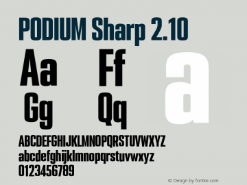 PODIUM Sharp 2.10 Version 1.000;PS 001.000;hotconv 1.0.88;makeotf.lib2.5.64775图片样张