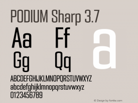 PODIUM Sharp 3.7 Version 1.000;PS 001.000;hotconv 1.0.88;makeotf.lib2.5.64775图片样张