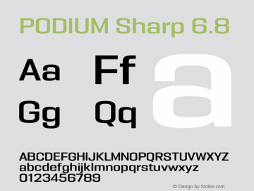 PODIUM Sharp 6.8 Version 1.000;PS 001.000;hotconv 1.0.88;makeotf.lib2.5.64775图片样张