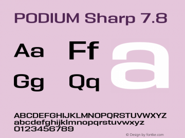 PODIUM Sharp 7.8 Version 1.000;PS 001.000;hotconv 1.0.88;makeotf.lib2.5.64775图片样张