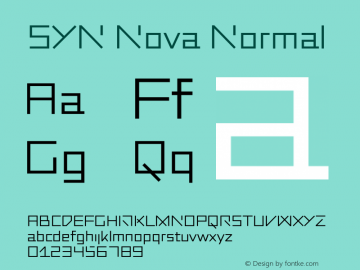 SYN Nova Normal Version 1.000;hotconv 1.0.109;makeotfexe 2.5.65596图片样张