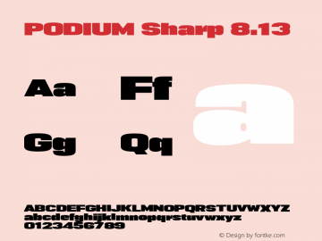 PODIUM Sharp 8.13 Version 1.000;PS 001.000;hotconv 1.0.88;makeotf.lib2.5.64775图片样张