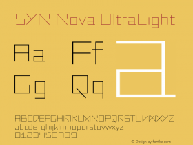 SYN Nova UltraLight Version 1.000;hotconv 1.0.109;makeotfexe 2.5.65596图片样张