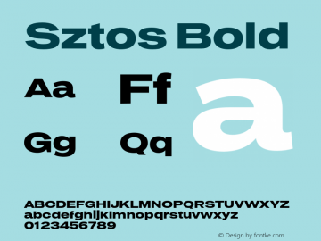 Sztos Bold Version 1.000;Glyphs 3.1.1 (3148)图片样张