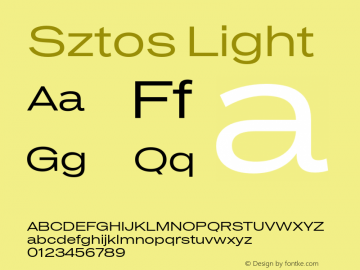 Sztos Light Version 1.000;Glyphs 3.1.1 (3148)图片样张