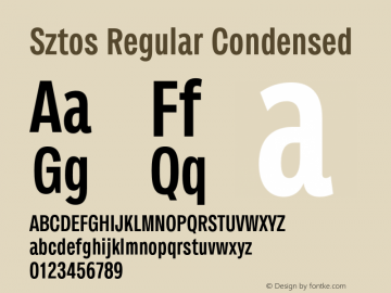 Sztos Regular Condensed Version 1.000;Glyphs 3.1.1 (3148)图片样张
