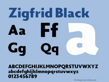 Zigfrid Black Version 1.000;PS 001.000;hotconv 1.0.70;makeotf.lib2.5.58329图片样张