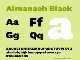 Almanach Black Version 1.001;hotconv 1.0.109;makeotfexe 2.5.65596图片样张