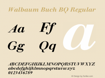 Walbaum Buch BQ Regular 001.000图片样张