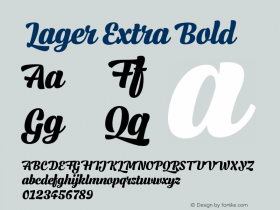 Lager Extra Bold Regular Version 1.002;PS 1.2;hotconv 1.0.72;makeotf.lib2.5.5900 DEVELOPMENT图片样张