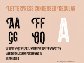 LetterpressCondensed Version 1.000图片样张