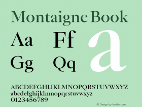 Montaigne Book Version 1.000;Glyphs 3.2 (3185)图片样张