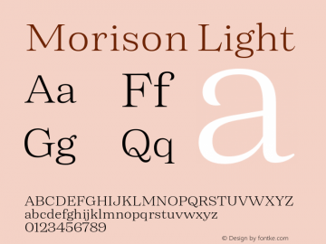 Morison Light Version 0.001;hotconv 1.0.109;makeotfexe 2.5.65596图片样张