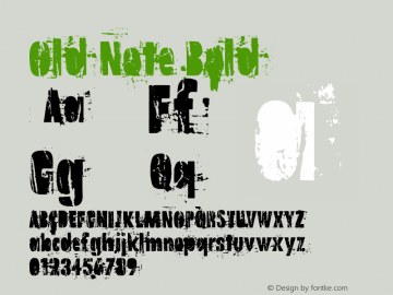 OldNote-Bold Version 001.001图片样张