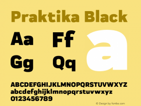 Praktika Black Version 1.000;PS 001.000;hotconv 1.0.88;makeotf.lib2.5.64775图片样张