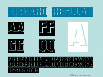 RICHARD Regular Altsys Fontographer 3.5  3/17/97 Font Sample
