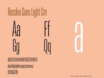 Resolve Sans Light Cm Version 1.000;hotconv 1.0.109;makeotfexe 2.5.65596图片样张