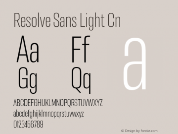 Resolve Sans Light Cn Version 1.000;hotconv 1.0.109;makeotfexe 2.5.65596图片样张