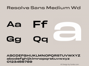 Resolve Sans Medium Wd Version 1.000;hotconv 1.0.109;makeotfexe 2.5.65596图片样张