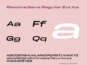 Resolve Sans Regular Ext Ita Version 1.000;hotconv 1.0.109;makeotfexe 2.5.65596图片样张