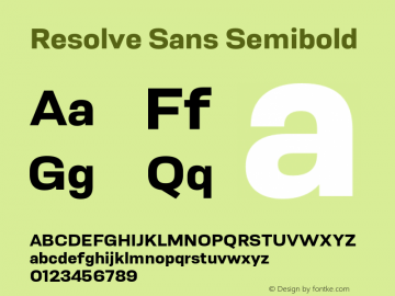 Resolve Sans Semibold Version 1.000;hotconv 1.0.109;makeotfexe 2.5.65596图片样张