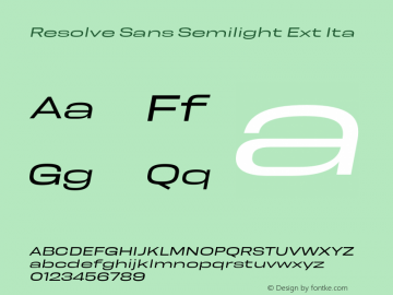 Resolve Sans Semilight Ext Ita Version 1.000;hotconv 1.0.109;makeotfexe 2.5.65596图片样张