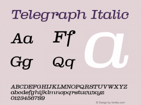 Telegraph-Italic Version 1.000图片样张