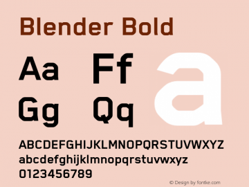 Blender Bold Version 4.011;hotconv 1.0.109;makeotfexe 2.5.65596图片样张