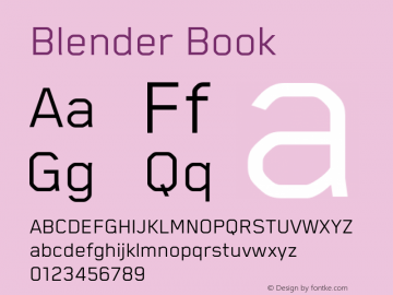 Blender Book Version 4.011;hotconv 1.0.109;makeotfexe 2.5.65596图片样张
