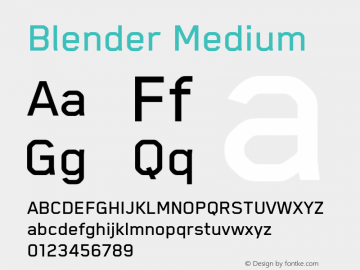 Blender Medium Version 4.011;hotconv 1.0.109;makeotfexe 2.5.65596图片样张