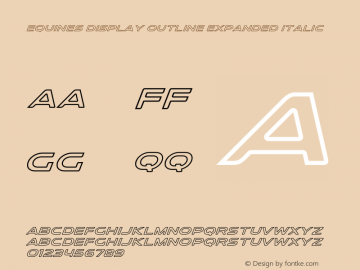 Equines Display Outline Expanded Italic Version 1.0图片样张