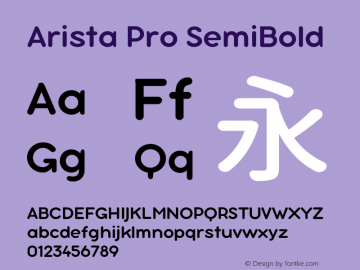 Arista Pro SemiBold Version 1.000图片样张