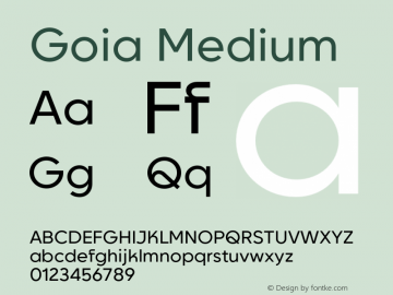 Goia Medium Version 1.000;Glyphs 3.1.1 (3148)图片样张