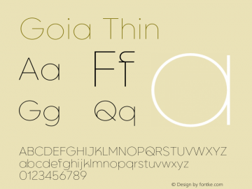 Goia Thin Version 1.000;Glyphs 3.1.1 (3148)图片样张