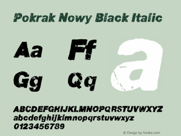 Pokrak Nowy Black Italic Version 2.0图片样张