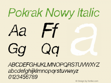 Pokrak Nowy Italic Version 2.0图片样张