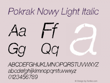 Pokrak Nowy Light Italic Version 2.0图片样张