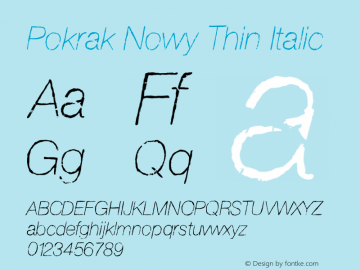Pokrak Nowy Thin Italic Version 2.0图片样张