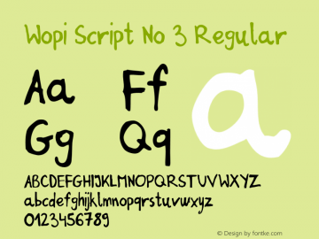 Wopi Script No 3 Regular Version 2.000;FEAKit 1.0图片样张