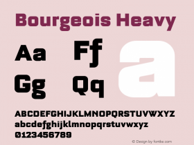 Bourgeois Heavy Version 1.105;PS 001.105;hotconv 1.0.88;makeotf.lib2.5.64775图片样张