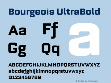 Bourgeois UltraBold Version 1.105;PS 001.105;hotconv 1.0.88;makeotf.lib2.5.64775图片样张