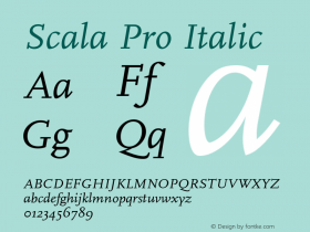 Scala Pro Italic Version 8.00图片样张