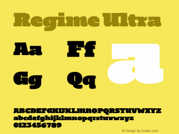 Regime Ultra Version 1.105;PS 001.105;hotconv 1.0.88;makeotf.lib2.5.64775图片样张